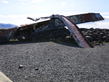 what was left of a bridge after a glacier flood